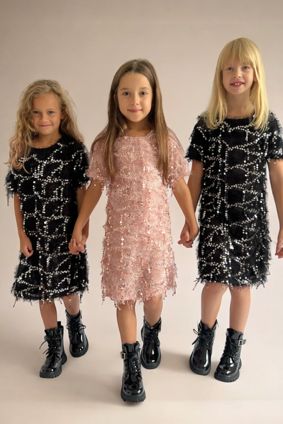 Sukienka dla dziewczynki Paris puder