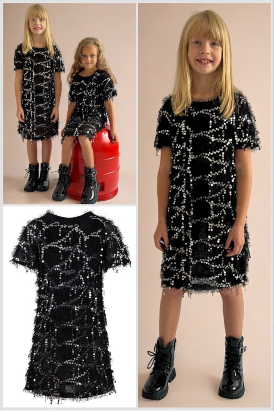 sukieka świąteczna dla dziewczynki odzież dziecięca sówka sklep gwiazdka sukienka sylwestrowa boże narodzenie