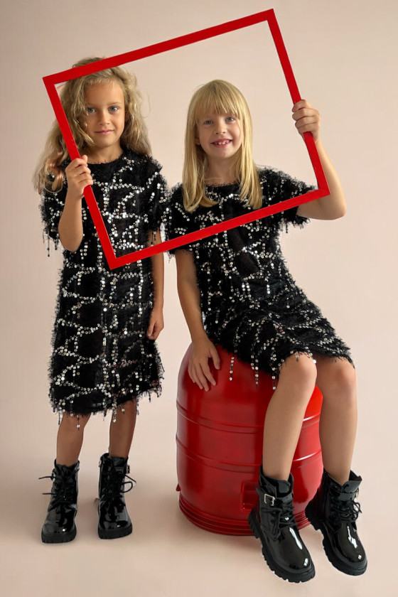 Sukienka dla dziewczynki Paris czarna