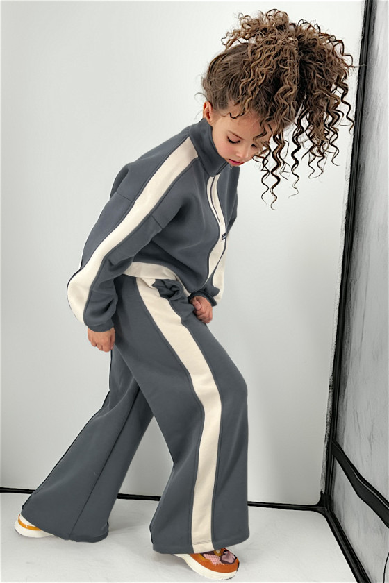 Komplet dla dziewczynki Sonia grafit ciemny