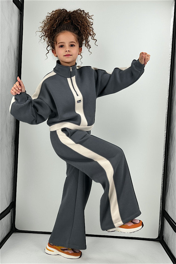 Komplet dla dziewczynki Sonia grafit ciemny