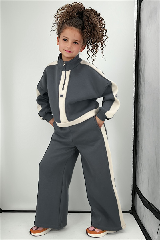 Komplet dla dziewczynki Sonia grafit ciemny