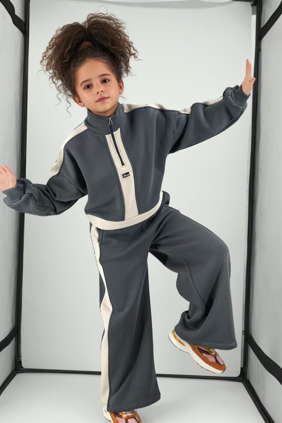 Komplet dla dziewczynki Sonia grafit ciemny