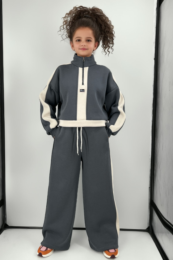 Komplet dla dziewczynki Sonia grafit ciemny