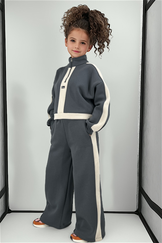 Komplet dla dziewczynki Sonia grafit ciemny