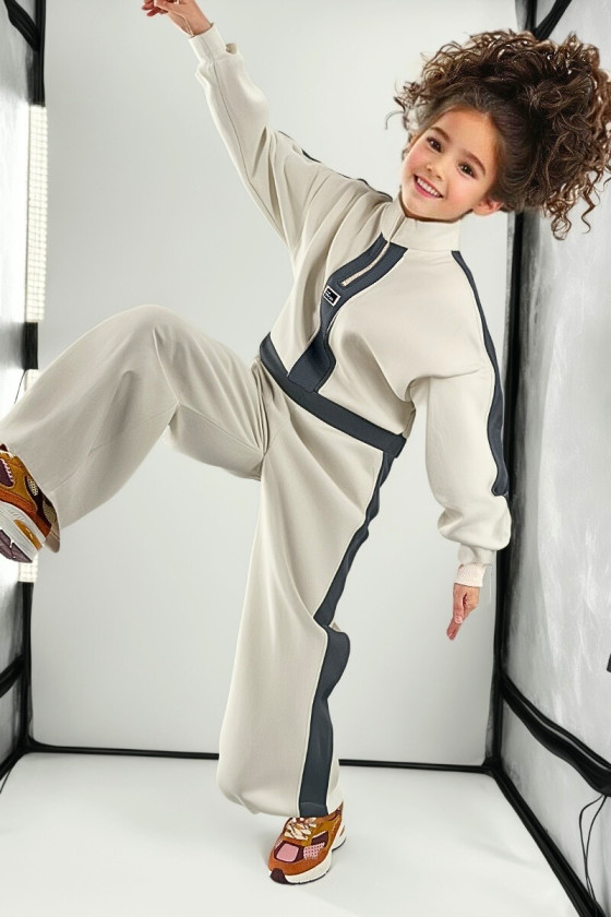 Komplet dresowy bawełniany szerokie spodnie i bluza odzież dziecięca sówka sklep ubranka dziecięce