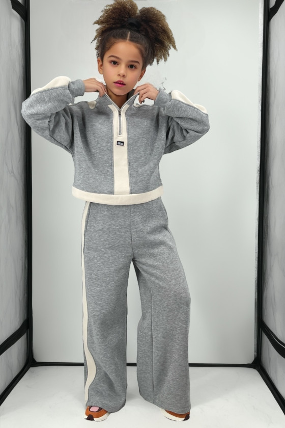 Komplet dla dziewczynki Sonia szary jasny