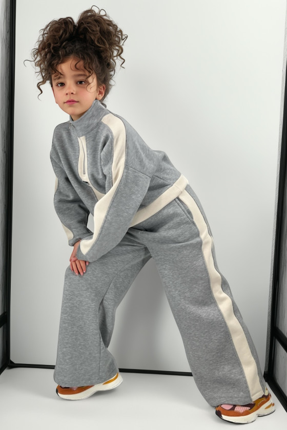 Komplet dla dziewczynki Sonia szary jasny