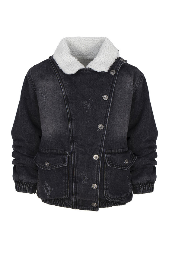 Kurtka jeansowa dla dziewczynki kurtka do szkoły dla dziewczynki odzież dziecięca Sówka