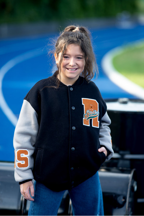 Kurtka bejsbolówka dla dziewczynki jesień zima odzież dziecięca Sówka