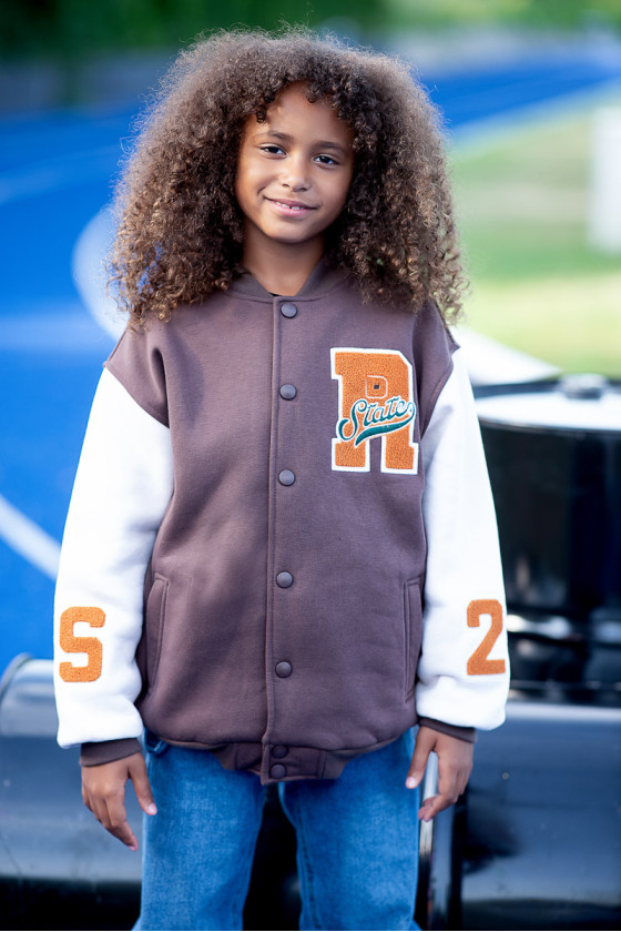 Kurtka bejsbolówka dla dziewczynki jesień zima odzież dziecięca Sówka