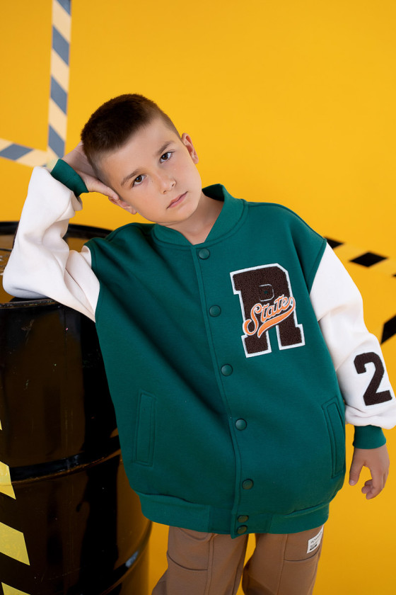 Kurtka bejsbolówka dla dziewczynki jesień zima odzież dziecięca Sówka