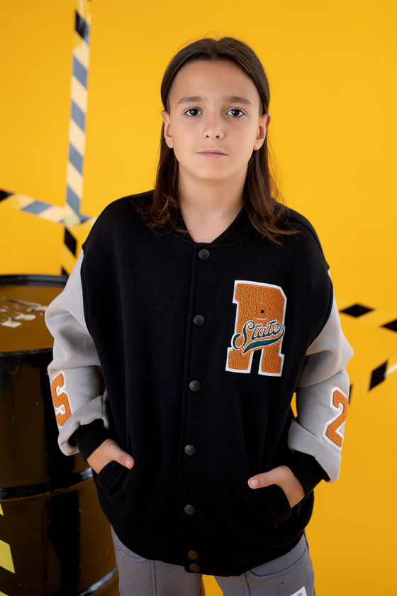 Kurtka bejsbolówka dla dziewczynki jesień zima odzież dziecięca Sówka