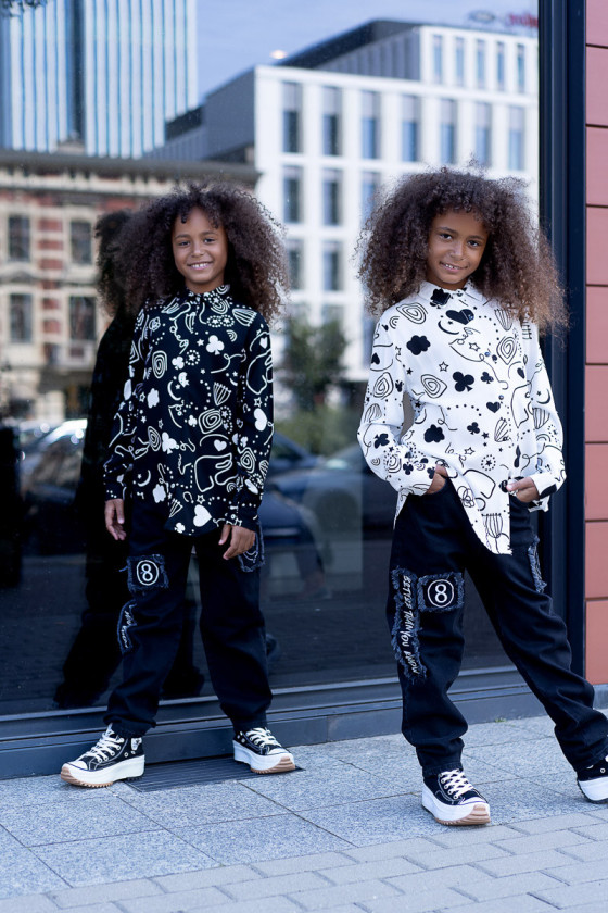 Koszula dla dziewczynki Pik czarna