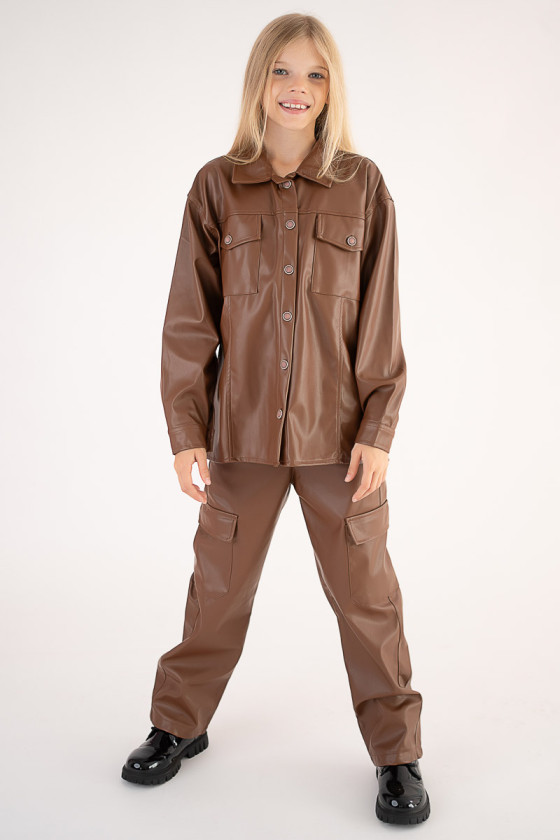 Spodnie eko skóra dla dziewczynki spodnie na co dzień dla dziewczynki spodnie na jesień dla dziewczynki spodnie do szkoły dla dz