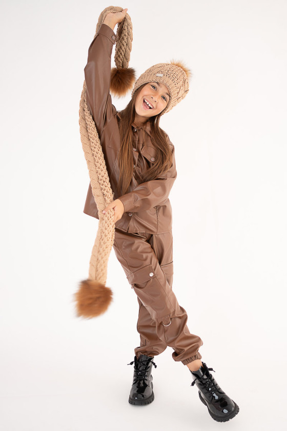 Spodnie eko skóra dla dziewczynki spodnie na co dzień dla dziewczynki spodnie na jesień dla dziewczynki spodnie do szkoły dla dz