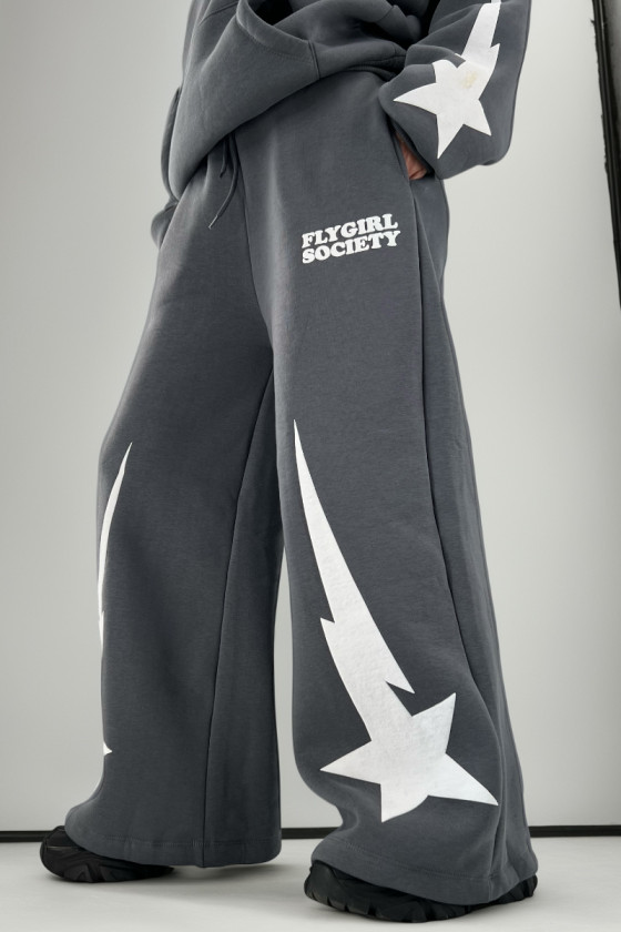 Komplet dla dziewczynki Double Star grafit