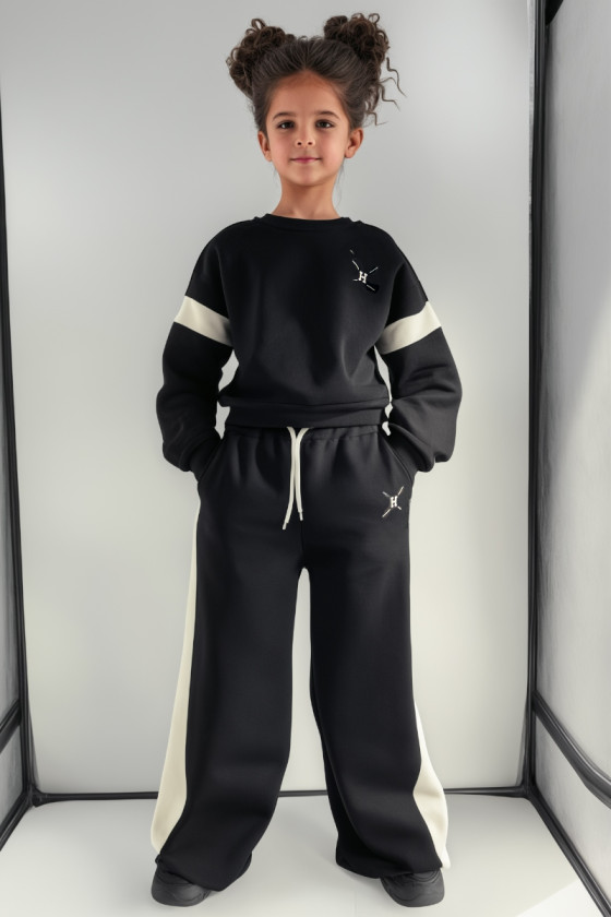 Komplet dla dziewczynki Hanna czarny