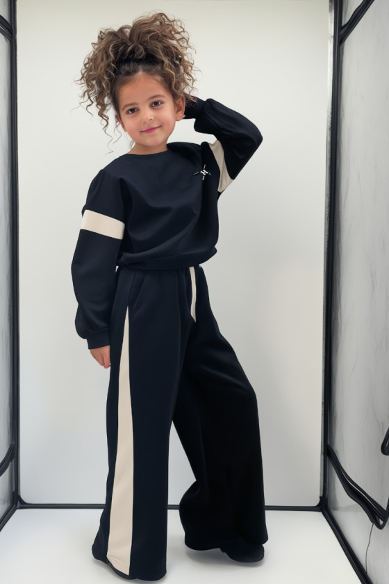 Komplet dla dziewczynki Hanna czarny