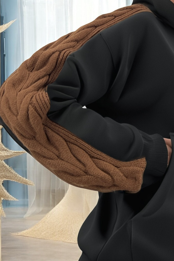 Komplet dla dziewczynki Warkocz czarny