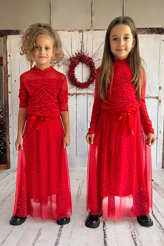 Spódniczka dla dziewczynki Kropki czerwona Spódniczka dla dziewczynki Kropki czerwona