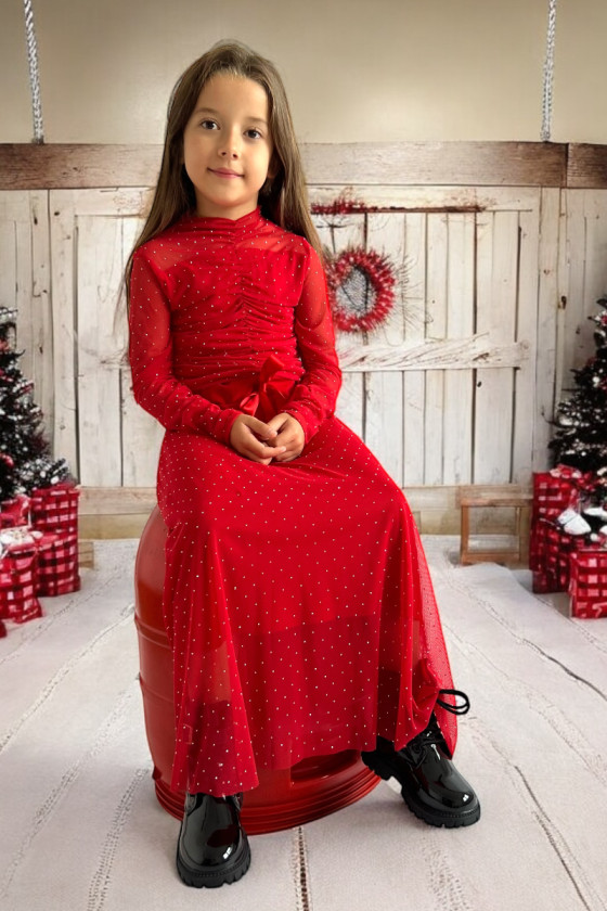 Spódniczka dla dziewczynki Kropki czerwona Spódniczka dla dziewczynki Kropki czerwona