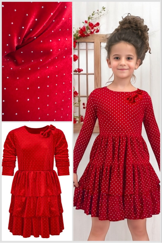 Sukienka świąteczna dla dziewczynki odzież dziecięca boże narodzenie gwiazdka świąteczna Sówka