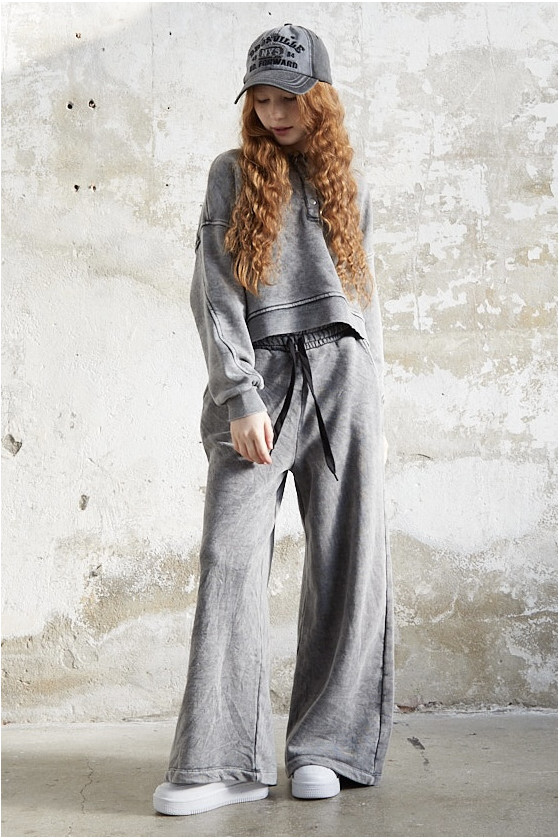 dres sportowy dla dziewczynki dres casualowy komplet spodnie szerokie nogawki komplet bawełniany nastolatki sówka sklep moda tee