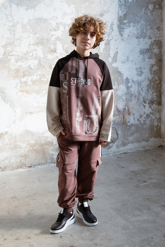 Komplet dla chłopca STRONG brąz