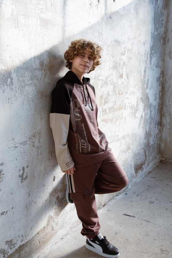 Komplet dla chłopca STRONG brąz