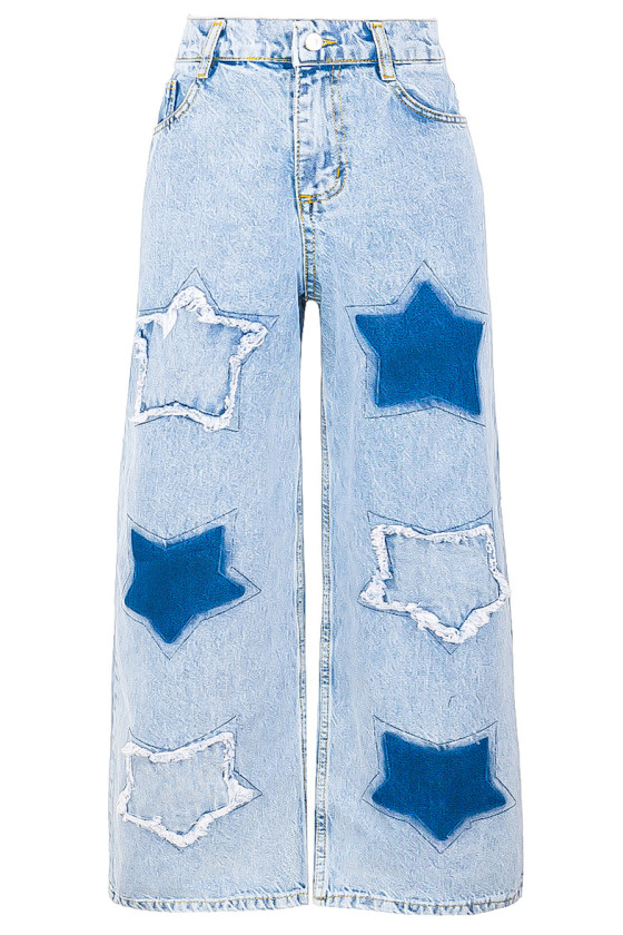 sponie leg wide spodnie jeans spodnie dla dziewczynki szeroka nogawka odzież dziecięca sówka sklep spodnie dla nastolatek