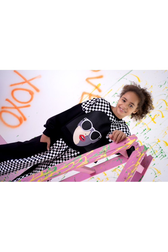 Komplet bawełniany dla dziewczynki over size