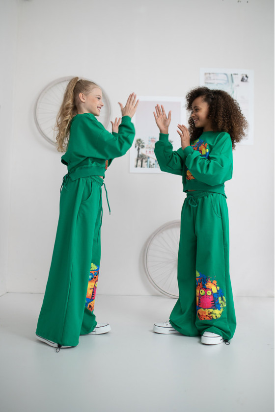 komplet dla dziewczynki spodnie bluza sówka odzież dziecięca