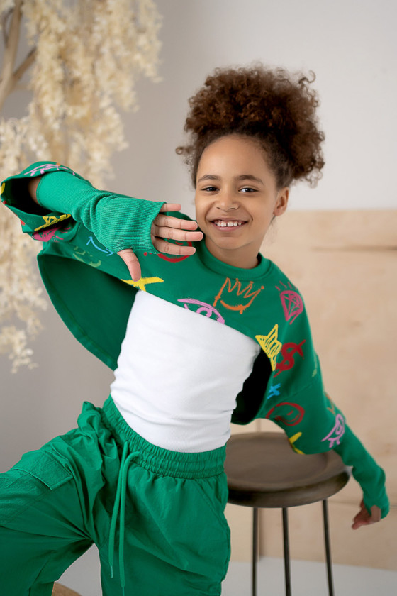 Komplet dla dziewczynki spodnie spadochrony Komplet dla dziewczynki spodnie spadochrony