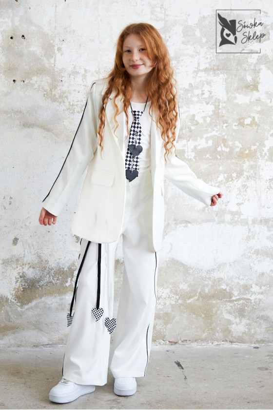 Komplet dla dziewczynki Glamour śmietanka