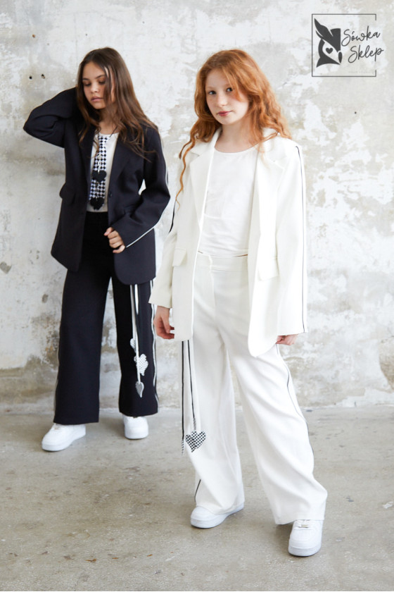 Komplet dla dziewczynki Glamour śmietanka