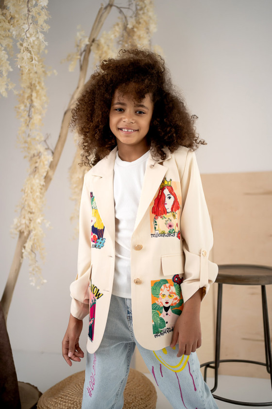 Marynarka żakiet dla dziewczynki odzież dzicecięca sówka