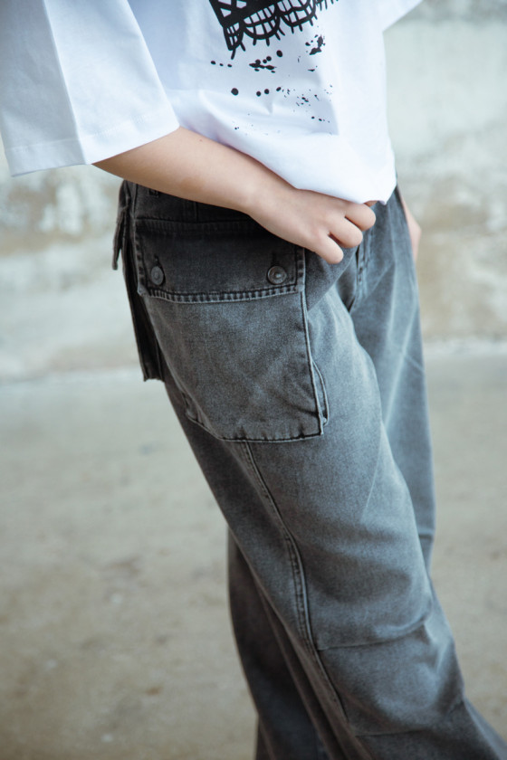 Spodnie jeans Pocet grafit Spodnie jeans Pocet grafit