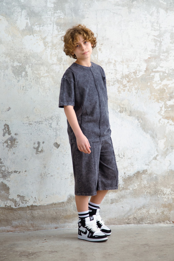 Komplet chłopięcy Nikodem bluzka i spodenki Komplet chłopięcy Nikodem bluzka i spodenki