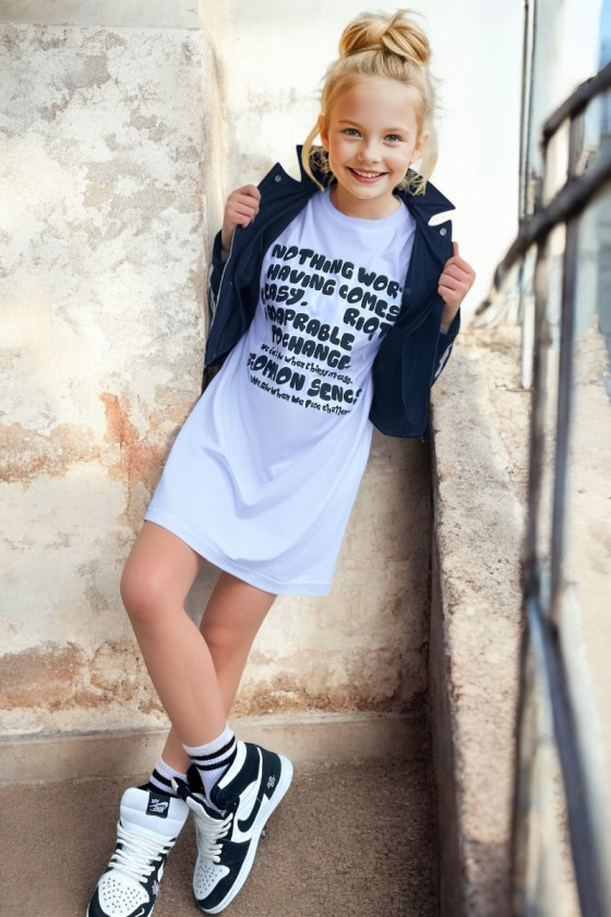 Długi T-shirt dla dziewczynki Change Długi T-shirt dla dziewczynki Change
