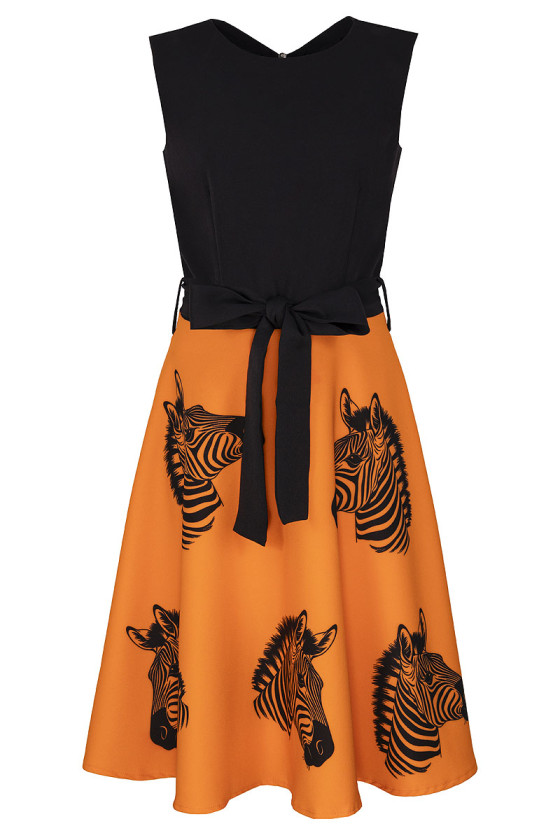 copy of Sukienka dla dziewczynki Zebra biało-czarna