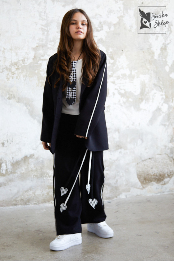 Komplet dla dziewczynki Glamour czarny