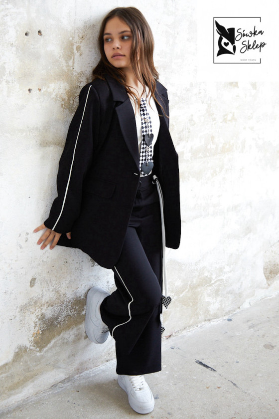 Komplet dla dziewczynki Glamour czarny