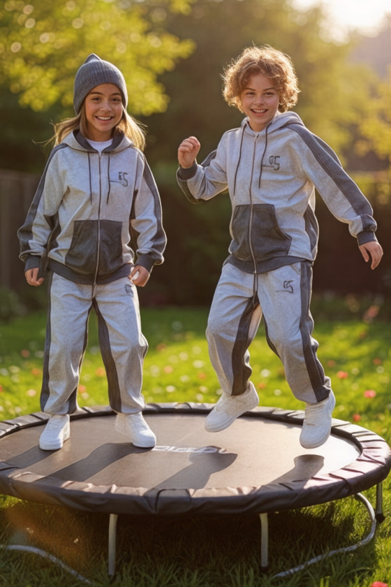 Komplet uniwersalny bluza rozpinana i spodnie 65