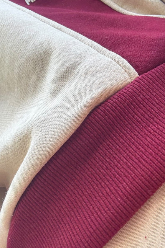 Komplet dla dziewczynki The Way beżowy z bordo