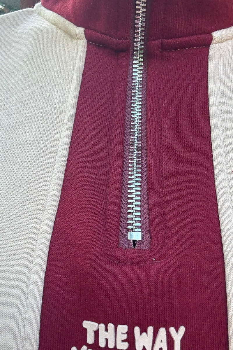 Komplet dla dziewczynki The Way beżowy z bordo