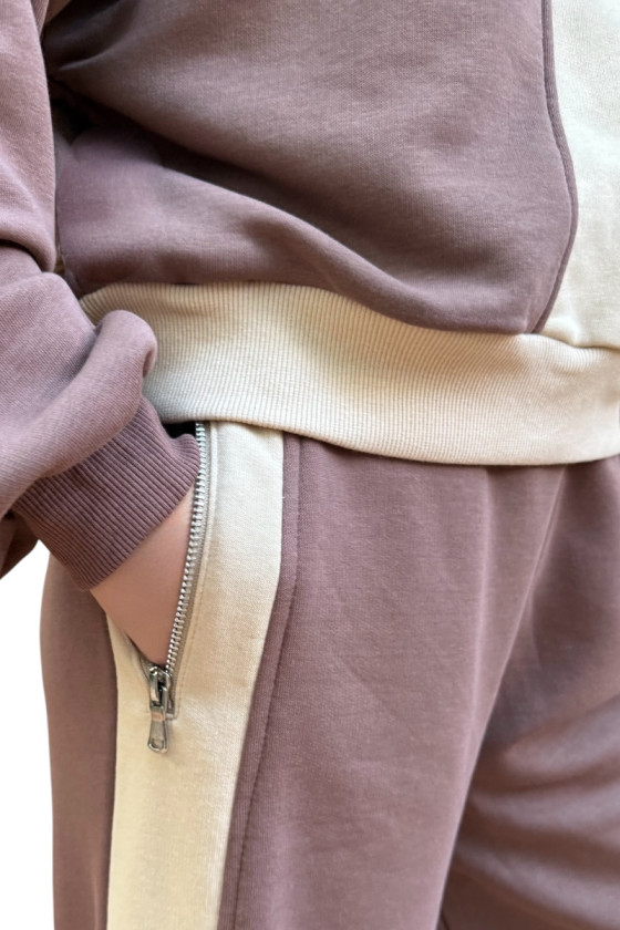 Komplet dla dziewczynki The Way brązowy z beżem Komplet dla dziewczynki The Way brązowy z beżem