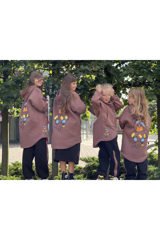 Bluza bawełniana  dla dziewczynki bluza do szkoły bluza długa bluza ocieplana bawełniana odzież dziecięca Sówka sklep