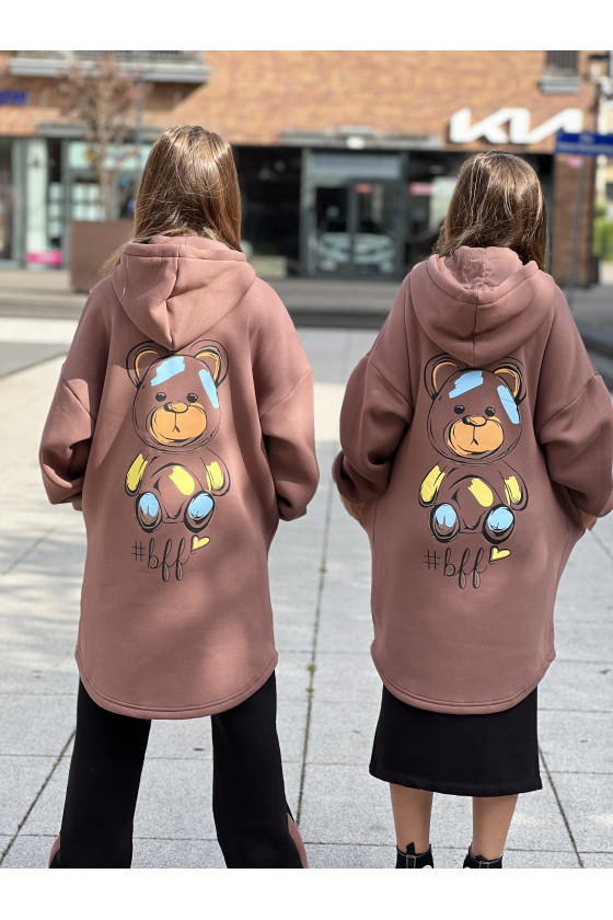 Bluza bawełniana  dla dziewczynki bluza do szkoły bluza długa bluza ocieplana bawełniana odzież dziecięca Sówka sklep