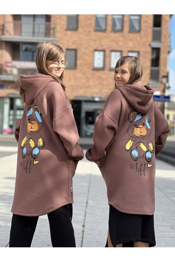 Bluza bawełniana  dla dziewczynki bluza do szkoły bluza długa bluza ocieplana bawełniana odzież dziecięca Sówka sklep